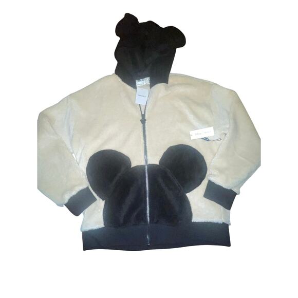 Hidden Mickey Mouse Sherpa Jacket Heavy Coat Hooded Disney Forever 21 Mens M - Picture 3 of 8